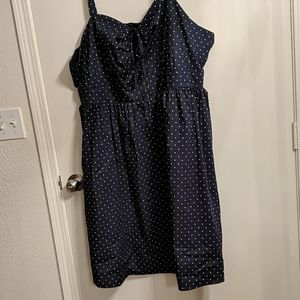 Torrid size 30 blue and white poka dot dress